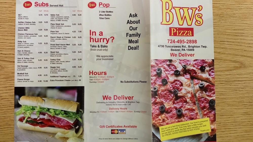 BW's Pizza Menu image 3