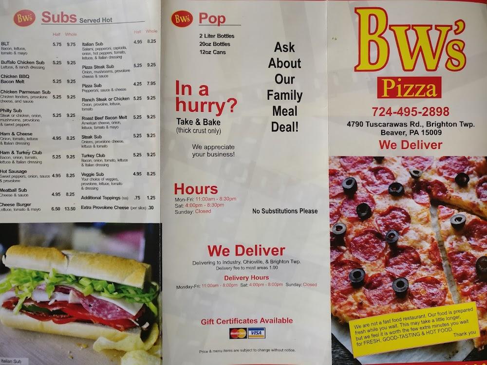 BW's Pizza Menu image 4